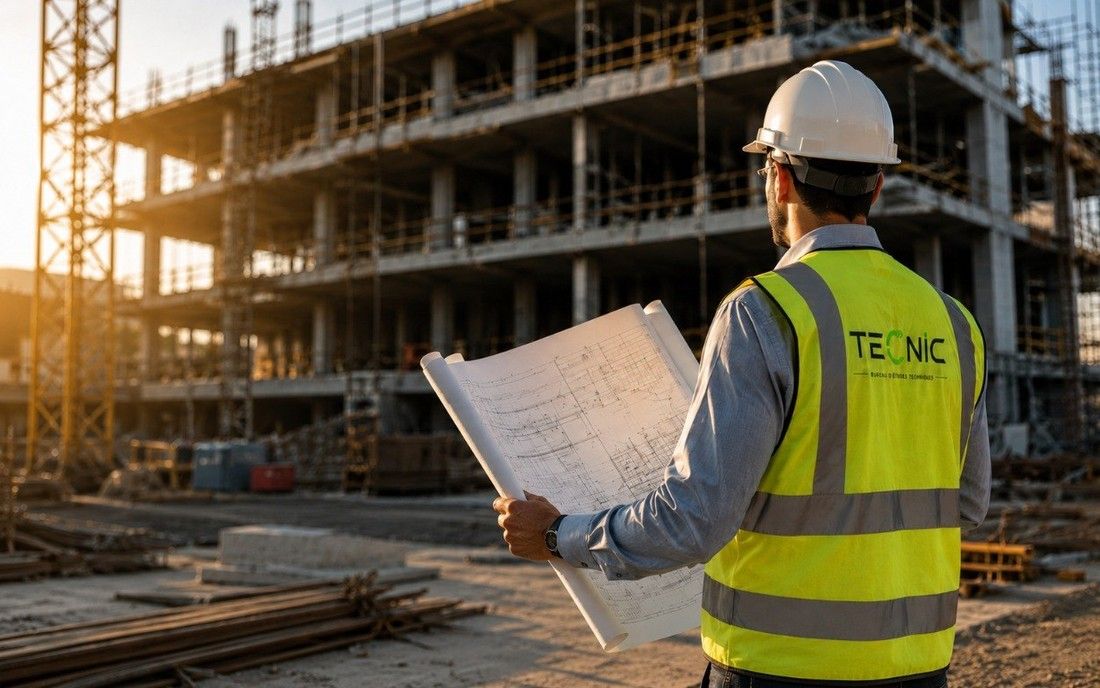 Ingénieur en visite de chantier