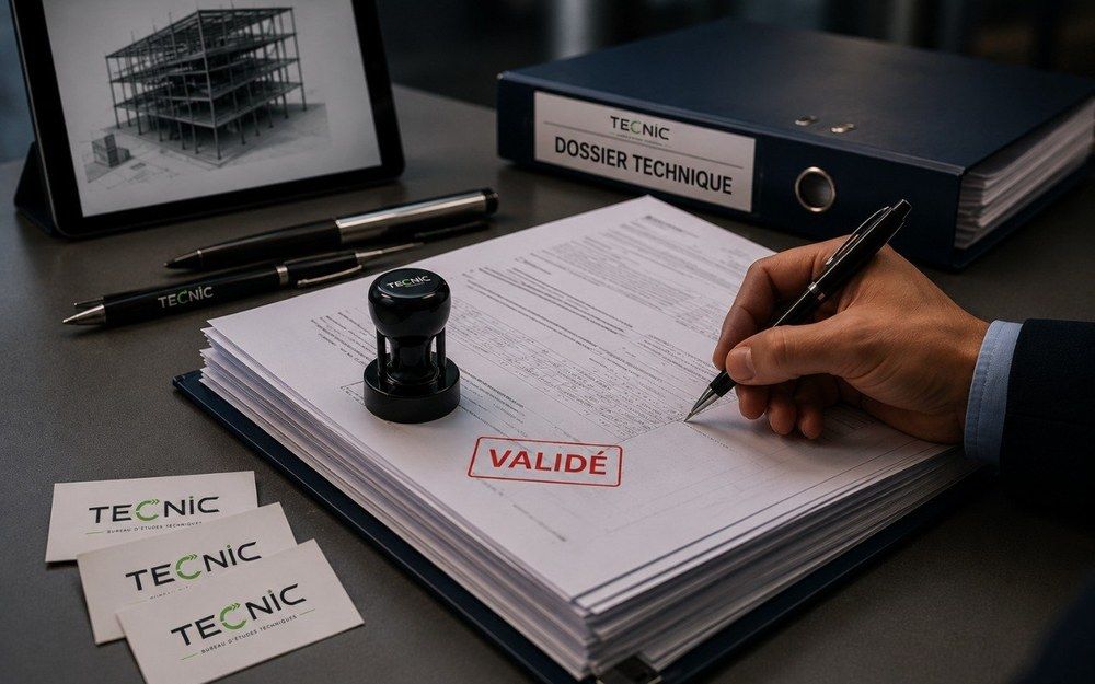 Dossier technique tamponné « validé »